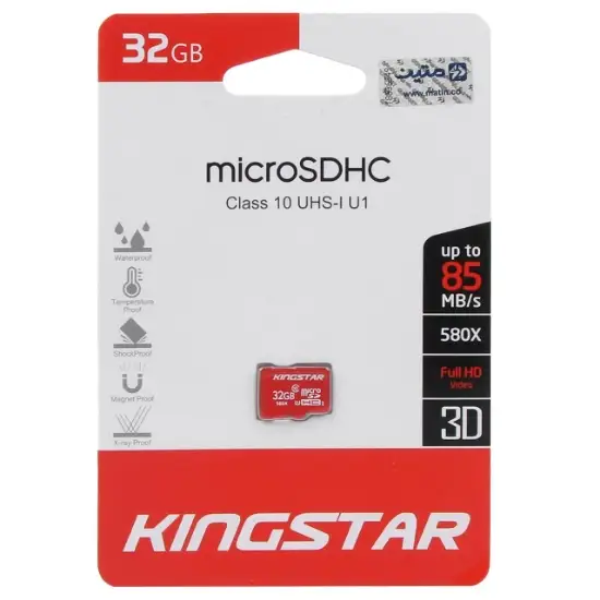 تصویر کارت حافظه microSDHC کینگ استار کلاس 10 استاندارد UHS-I U1 سرعت 85MBps ظرفیت 32 گیگابایت