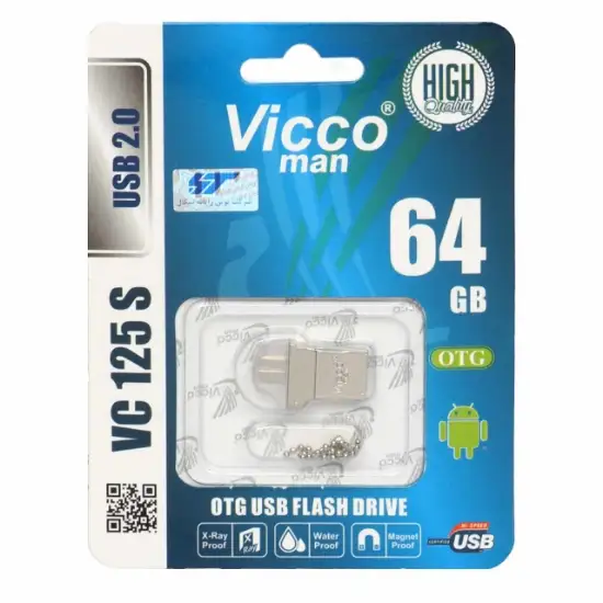 تصویر فلش مموری ویکومن مدل VC125 S USB2.0 OTG ظرفیت 64 گیگابایت