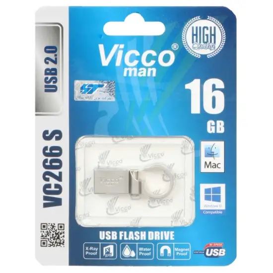 تصویر فلش مموری ویکومن مدل VC266 s USB2.0 ظرفیت 16 گیگابایت