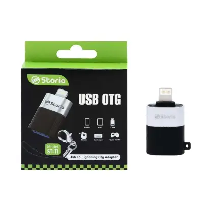 تصویر مبدل USB OTG به لایتنینگ استوریا مدل ST-T1