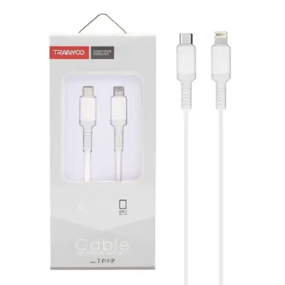 نمایش جزئیات کابل تبدیل USB-C به لایتنینگ ترانیو مدل T-P19 C طول 1.5 متر