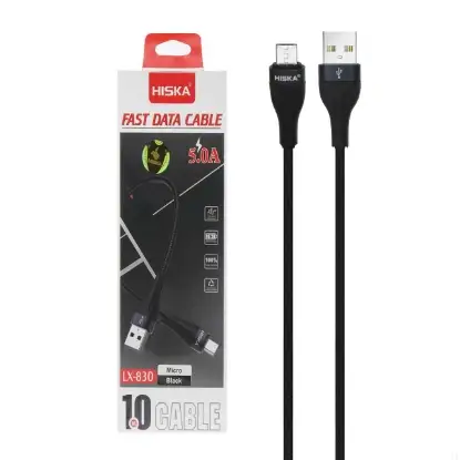 تصویر کابل تبدیل USB به MicroUSB هیسکا مدل LX-830 طول 1 متر