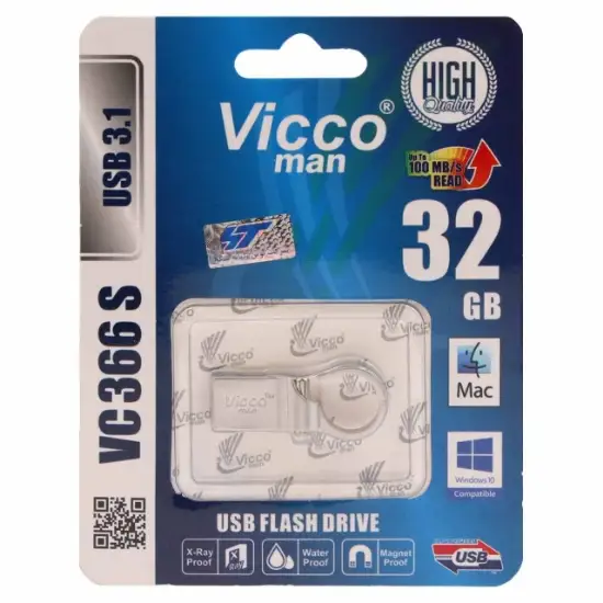 تصویر فلش مموری ویکومن مدل USB3.1 VC366 S ظرفیت 32گیگابایت