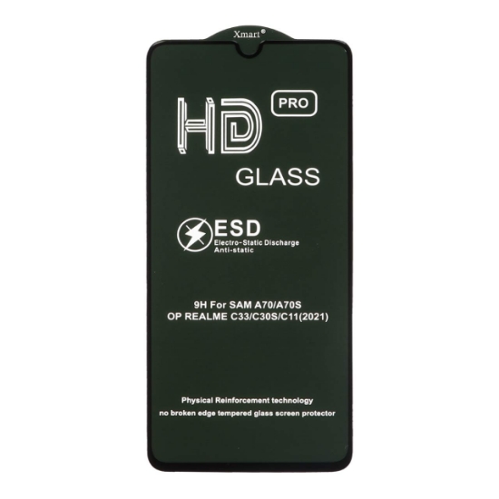 تصویر گلس گوشی Full Cover X Mart HD Pro-ESD برای Samsung A70 / A70S / A42 / Realme C33 / C30S / C11