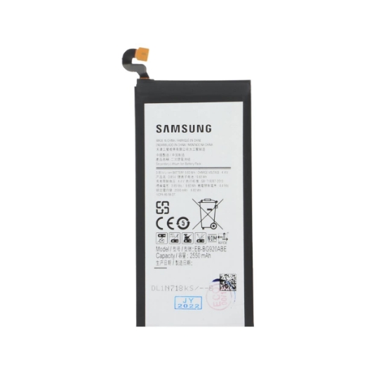 تصویر باتری گوشی موبایل سامسونگ مناسب برای مدل Galaxy S6 با ظرفیت 2550 میلی آمپرساعت