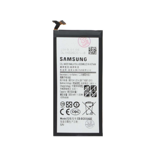 تصویر باتری گوشی موبایل سامسونگ مناسب برای مدل  Galaxy S7 با ظرفیت 3000 میلی آمپرساعت