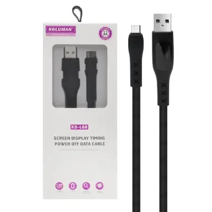 نمایش جزئیات کابل تبدیل USB به USB-C کلومن مدل KD-L68 طول 1متر