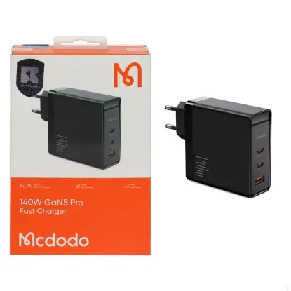 نمایش جزئیات شارژر دیواری فست سه پورت Mcdodo مدل CH-2911 140W