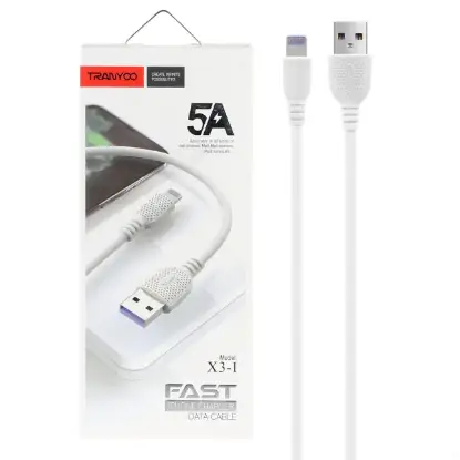 نمایش جزئیات کابل تبدیل USB به Lightning ترانیو مدل X3-I یک متر