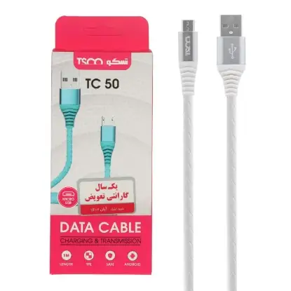 تصویر کابل تبدیل USB به Micro-USB تسکو مدل TC50 طول 1 متر