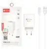 شارژر دیواری 18وات فست شارژ دو پورت پرووان مدل PWC520 به همراه کابل شارژ USB-C - تصویر یکم