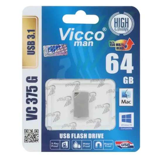 تصویر فلش مموری ویکومن مدل VC375 S USB3.1 ظرفیت 64 گیگابایت