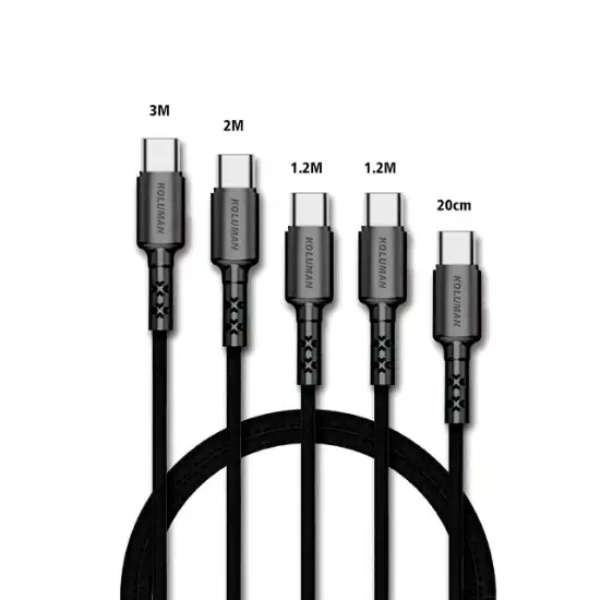 تصویر کابل تبدیل USB به microUSB کلومن مدلKD-30 مجموعه 5 عددی