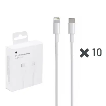 نمایش جزئیات کابل USB-C به لایتنینگ اپل مدل A2651 اصلی - پک پلمپ 10 عددی