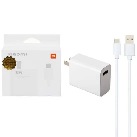 تصویر شارژر دیواری 33 وات فست شارژ تک پورت شیائومی مدل MDY-10-EH به همراه کابل تبدیل USB-C