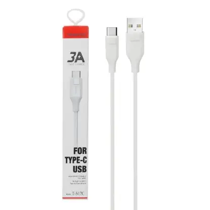نمایش جزئیات کابل تبدیل USB به USB-C ترانیو مدل T-S17C طول 1متر