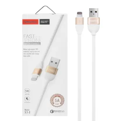 نمایش جزئیات کابل تبدیل USB به لایتنینگ ترانیو مدل S3-I طول 1.2 متر