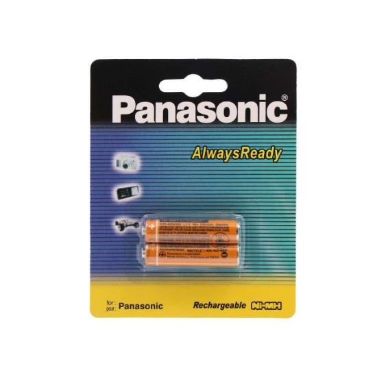 تصویر باتری نیم قلمی قابل شارژ پاناسونیک مدل 830Mah بسته 2 عددی