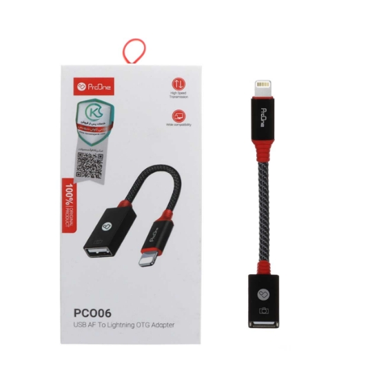 تصویر تبدیل micro USB به لایتنینگ مدل PC006