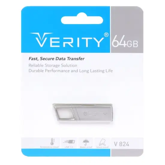 تصویر فلش مموری وریتی مدل V824 USB3.0 ظرفیت 64 گیگابایت