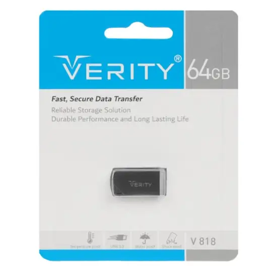 تصویر فلش مموری وریتی مدل V818 USB3.0 با ظرفیت 64 گیگابایت