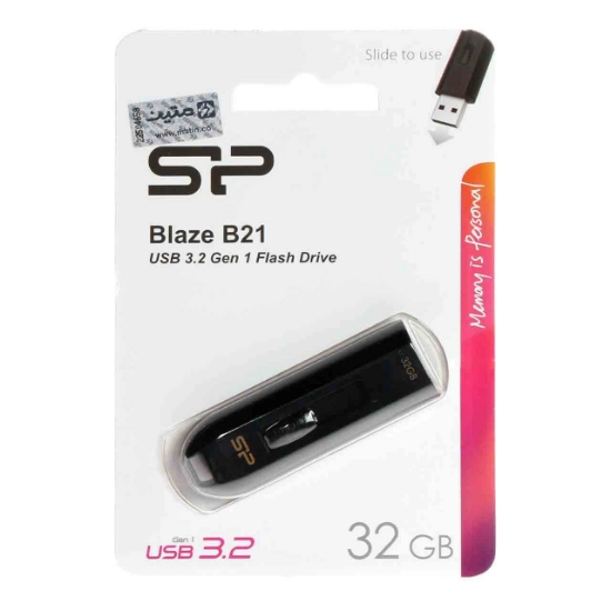 تصویر فلش مموری سیلیکون پاور مدل Blaze B21 USB3.2 ظرفیت 32 گیگابایت