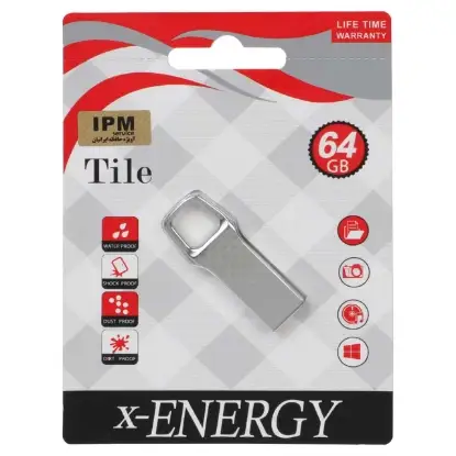 تصویر فلش مموری ایکس انرژی مدل Tile USB2.0 ظرفیت 64 گیگابایت