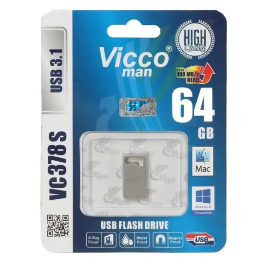 تصویر فلش مموری ویکومن مدل VC378 S USB3.1 ظرفیت 64 گیگابایت