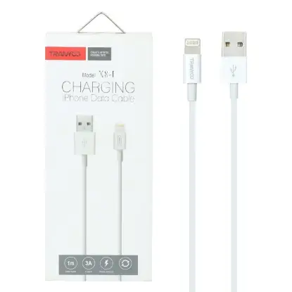 نمایش جزئیات کابل تبدیل USB به Lightning ترانیو مدل X8-I طول 1 متر