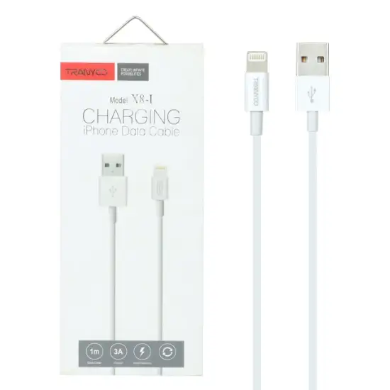 تصویر کابل تبدیل USB به Lightning ترانیو مدل X8-I طول 1 متر