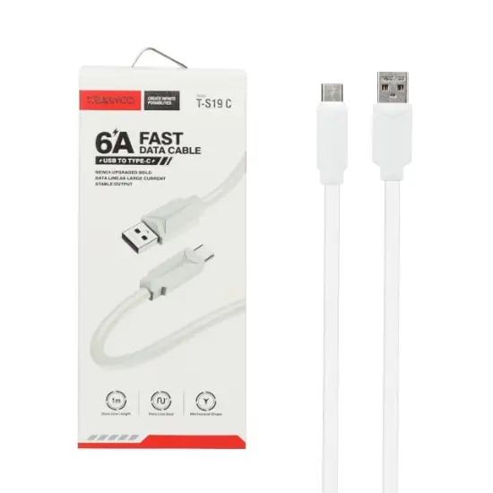 تصویر کابل تبدیل USB به USB-C ترانیو مدل T-S19 C طول 1 متر