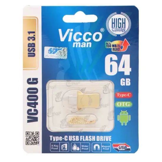 تصویر فلش مموری ویکومن مدل VC400 G USB3.1 Type-c OTG ظرفیت 64 گیگابایت