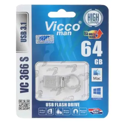 نمایش جزئیات فلش مموری ویکومن مدل USB3.1 VC366 S ظرفیت 64 گیگابایت