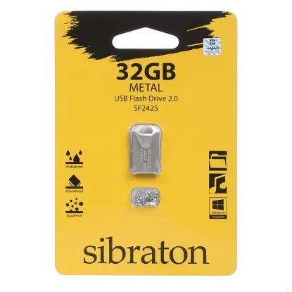 نمایش جزئیات فلش مموری سیبراتون مدل METAL SF2425 USB2.0 ظرفیت 32 گیگابایت