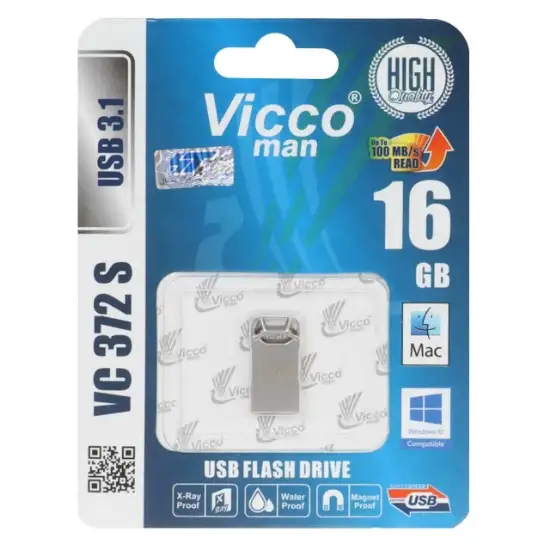تصویر فلش مموری ویکومن مدل VC372 S ظرفیت 16 گیگابایت