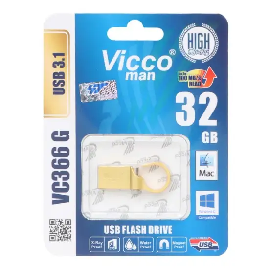 تصویر فلش مموری ویکومن مدل USB3.1 VC366 G ظرفیت 32گیگابایت