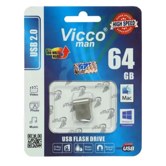 تصویر فلش مموری ویکومن مدل USB2.0 VC279 S ظرفیت 64 گیگابایت