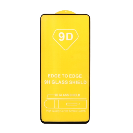تصویر محافظ صفحه نمایش شیشه ای مشکی Samsung A51 / A52S / A52 / A53 / S20FE - Full Cover 9D