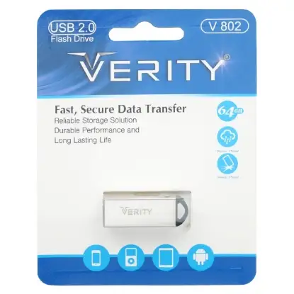 نمایش جزئیات فلش مموری وریتی مدل V802 USB2.0 ظرفیت 64 گیگابایت