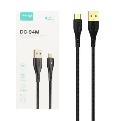 نمایش جزئیات کابل تبدیل USB به micro USB دینلاین مدل DC-94m طول 1 متر