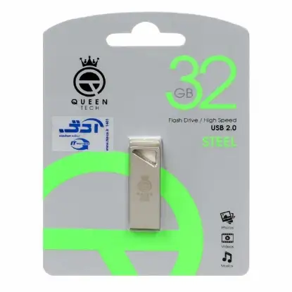 نمایش جزئیات فلش مموری کوئین تک مدل steel USB2.0 ظرفیت 32 گیگابایت