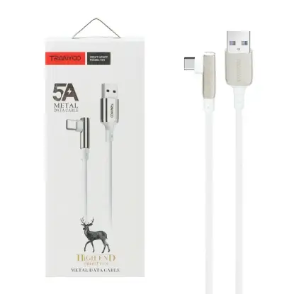 نمایش جزئیات کابل تبدیل USB به USB-C ترانیو مدل X14-C طول 1 متر