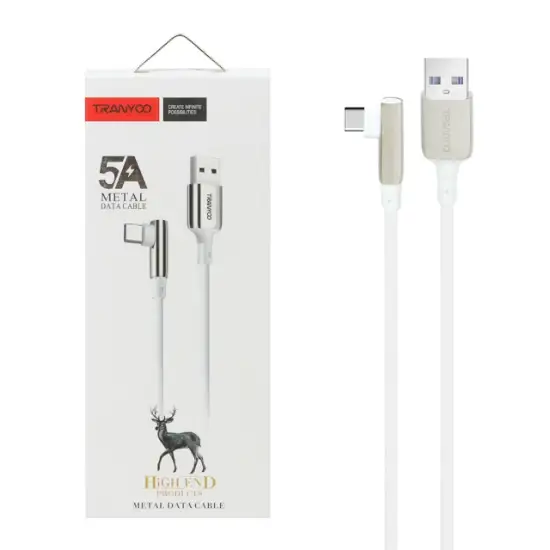 تصویر کابل تبدیل USB به USB-C ترانیو مدل X14-C طول 1 متر