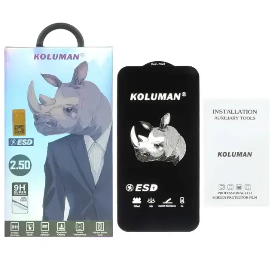 تصویر گلس گوشی KOLUMAN - Full Cover ESD برای Iphone 13 Pro Max / 14 Plus