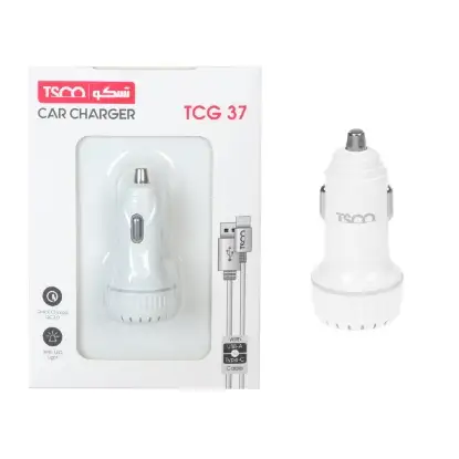 نمایش جزئیات شارژر فندکی تسکو مدل TCG 37 به همراه کابل USB Type-C