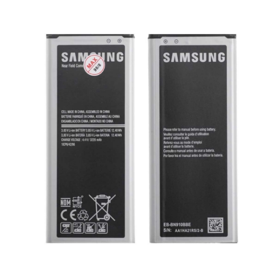 تصویر باتری موبایل مدل N910 ظرفیت 3220 میلی آمپر ساعت مناسب برای گوشی سامسونگ Galaxy NOTE 4
