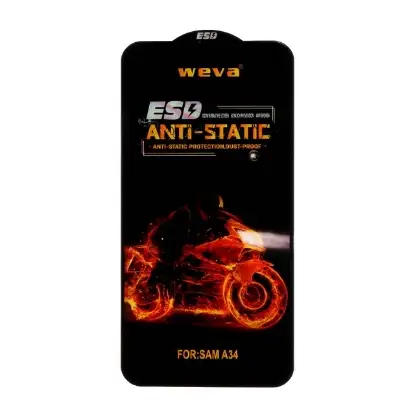 نمایش جزئیات گلس گوشی Full Cover ESD Anti Satic - Weva برای Samsung A34