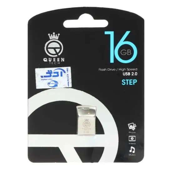 تصویر فلش مموری کوئین تک مدل Step USB2.0 ظرفیت 16 گیگابایت