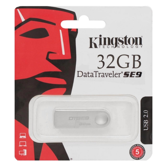 تصویر فلش مموری کینگ استون مدل Data Traveler SE9 USB2.0 ظرفیت 32 گیگابایت