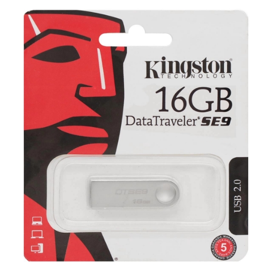 تصویر فلش مموری کینگ استون مدل Data Traveler SE9 USB2.0 ظرفیت 16 گیگابایت